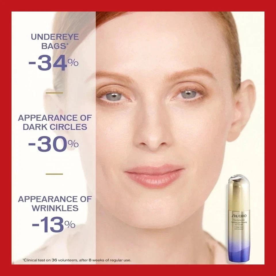 Shiseido Vital Perfection - Uplifting Firming Eye Cream 15ml / 0.52oz -NEW - Image 2 of 3