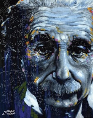 ALBERT EINSTEIN - ITS ALL RELATIVE POSTER - 24 x 36 FISHWICK ART 1100 Poster