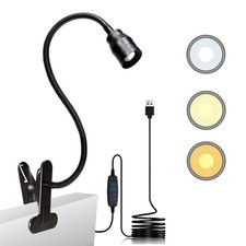 Zoomable LED Reading Lights for Bed Headboard, Clip on Spotlight Lamp for Desk