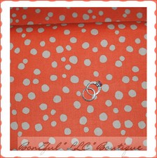 BonEful Fabric FQ Cotton Quilt Orange Brown Dot Thanksgiving Pumpkin Halloween L