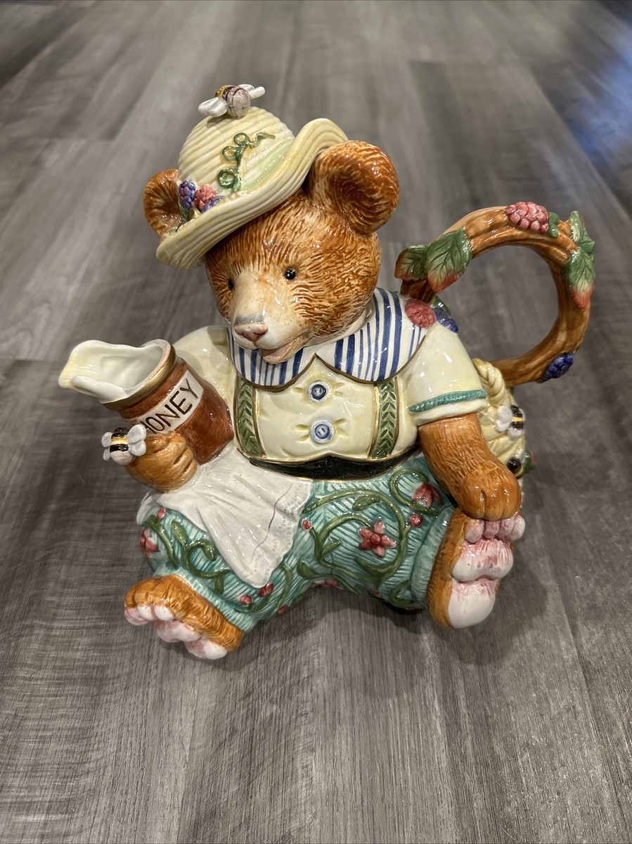Fitz and Floyd Teddy Bear Honey Jar Bee Pitcher | eBay