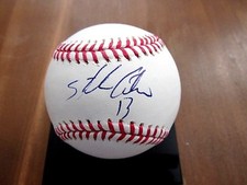 STARLIN CASTRO MARLINS YANKEES CUBS SHORTSTOP SIGNED AUTO BASEBALL JSA BEAUTY