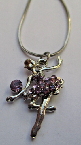 Pendentif vintage croix améthyste en argent sterling - France