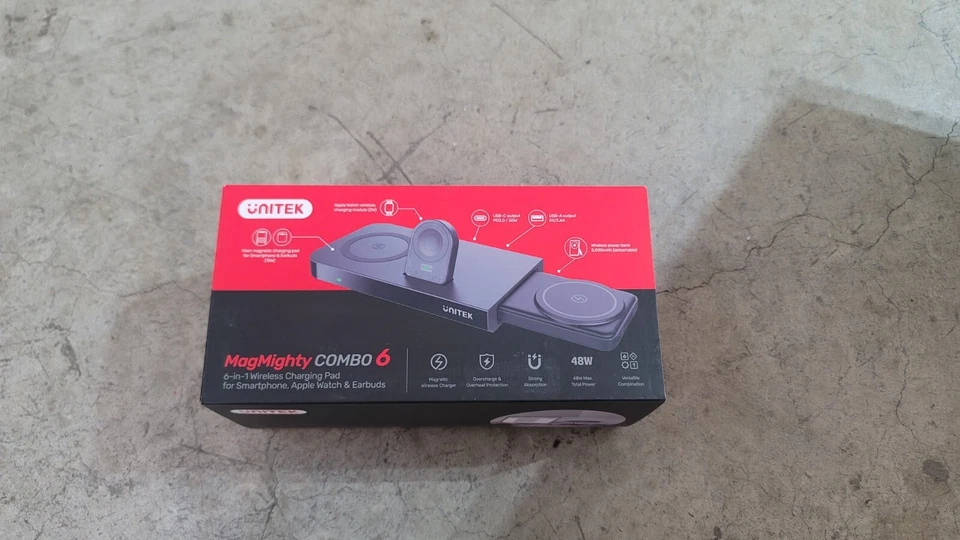 Nuevo - Estación de carga inalámbrica Unitek para iPhone - Cargador rápido magnético 6 en 1 Foto 4 de 4