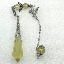 1pc Natural Citrine Quartz Crystal Chakra Pendulum Reiki Point Healing