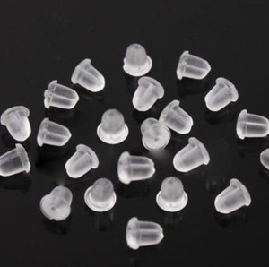 100x-Plastic-Earstud-Earring-Plugs-Back-HOT-Soft-Caps-Clear-2016-Lock-Stopper
