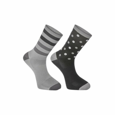 Madison Sportive lange Radsocken 2 x Pack schwarz & wolkengrau Medium 40 - 42
