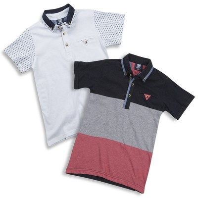 button down collar polo shirts