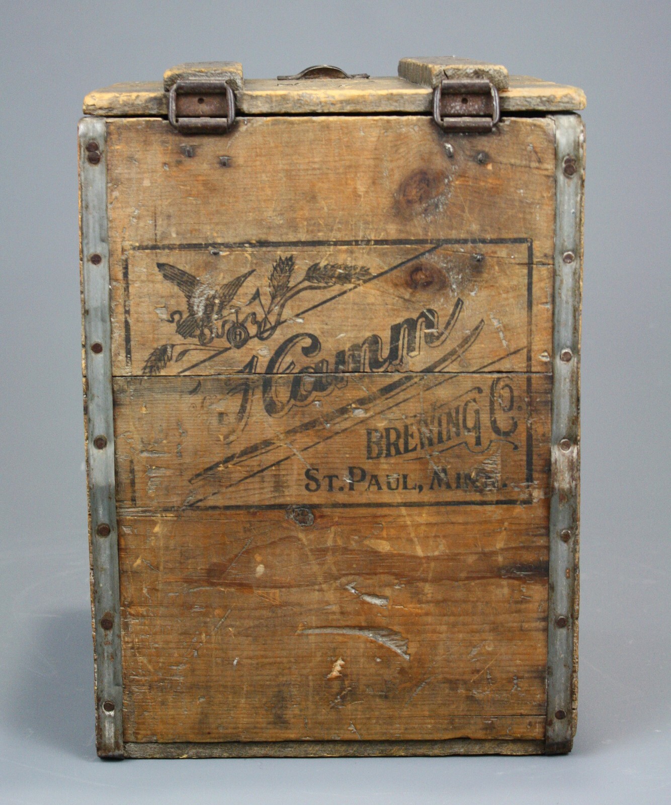 Antique Theo. Hamm Brewing Co. Wooden Picnic Crate, Hamm's Advertising