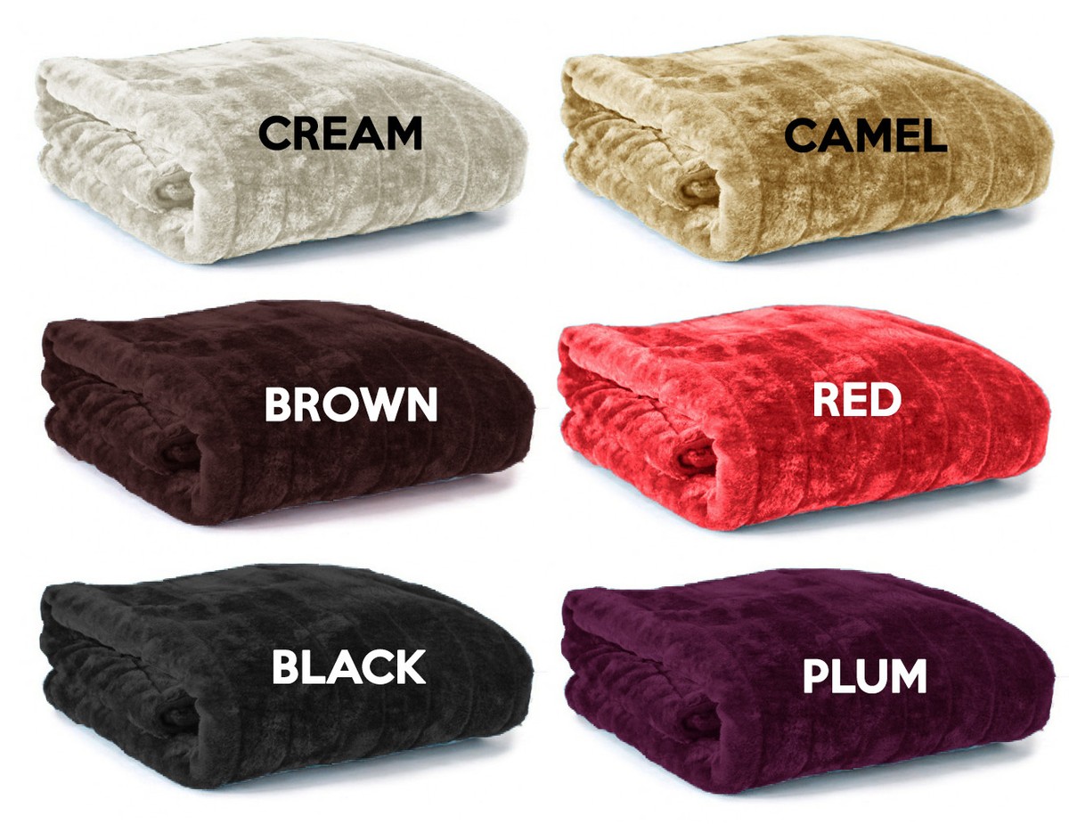 STAR LUXURY LARGE PREMIUM QUALITY CHANNEL FAUX FUR THROW MINK