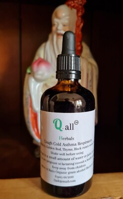 Q-all Kräutertinktur Husten Erkältungen Lungenasthma Mullien Schwarzkümmel Thymian 100ml