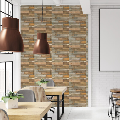 3D Tile Brick Waterproof Panel Wallpaper Self-adhesive 10/20Pcs PVC Wall Sticker