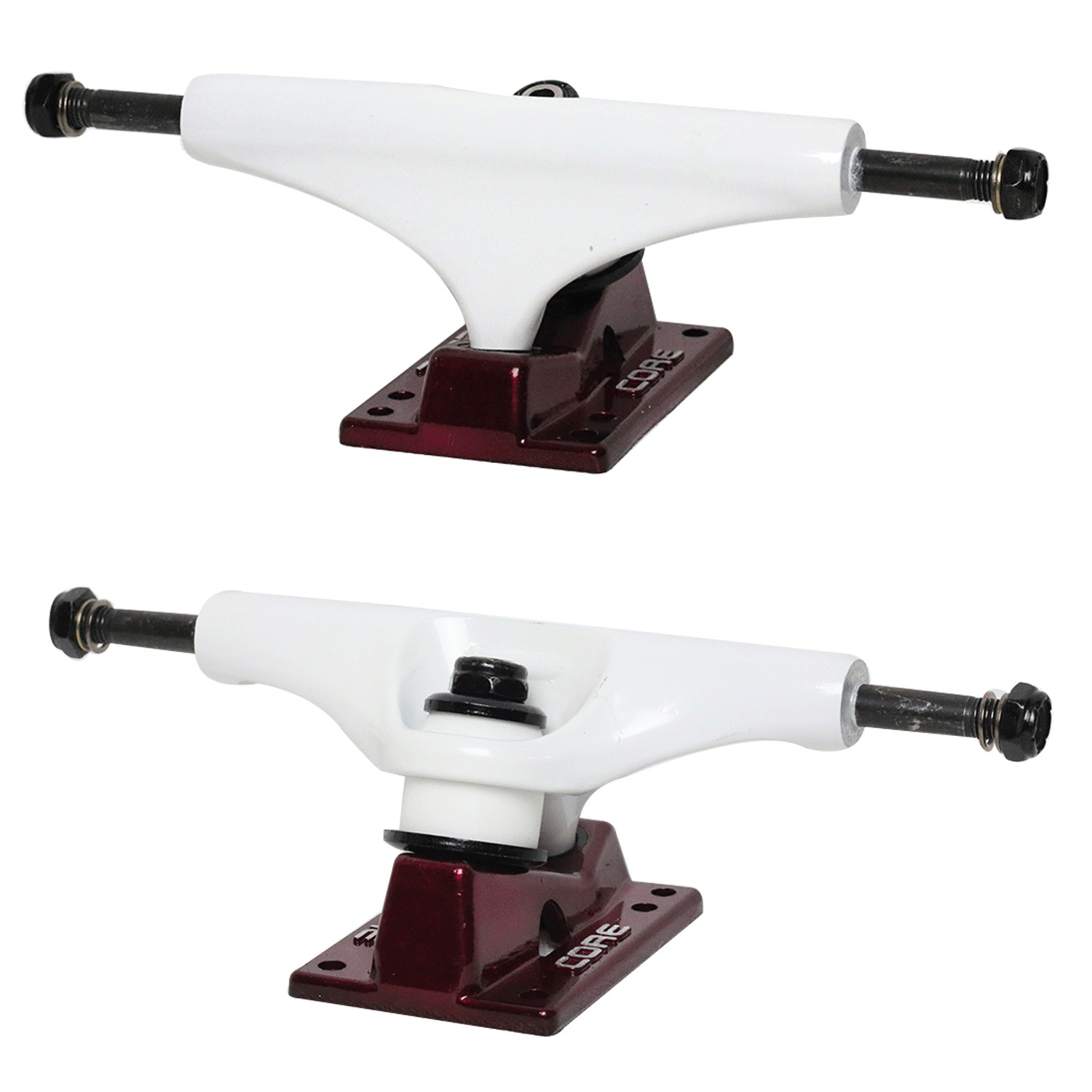 Trucks - Hollow Kingpins, Premium Bushings - Choose Color / 