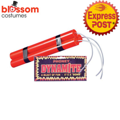 AC840 Fake Dynamite Sticks TNT Hand Prop Explosive Bomb Robber Costume ...