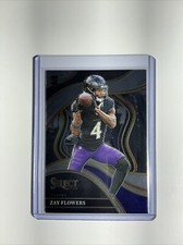 2023 Panini Select Zay Flowers #201 Rookie RC Club Level Baltimore Ravens NFL