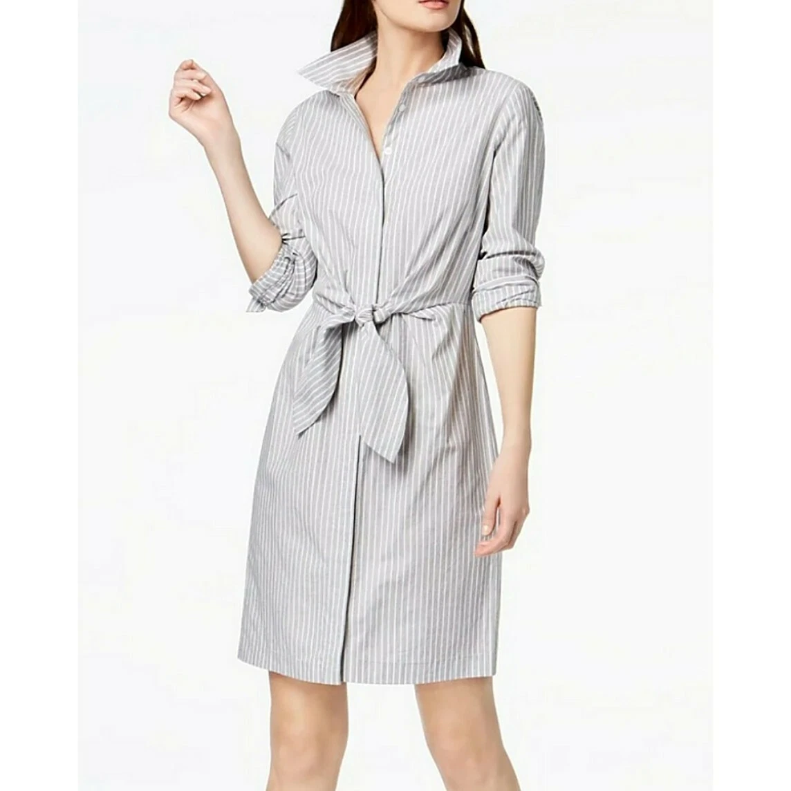 Calvin klein striped shirt on sale dress