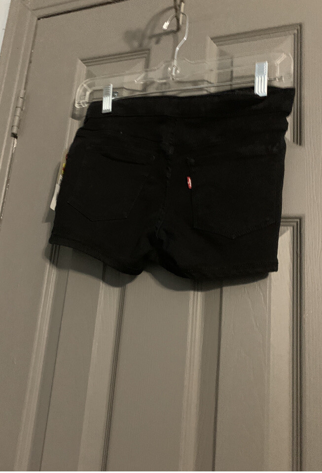 Levis Shorts Girls 12 R Denim Pull On Shorty Shorts Adjustable Waist