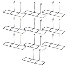 10pcs Grid Shoe Shelf to fit Gridwall - 225mm Wide in Chrome (K59)
