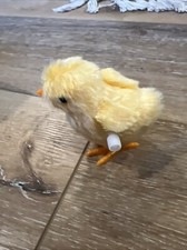 HOPPING WIND UP TOY 3.5" Fuzzy Baby Chick Easter Toy