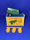 Matchbox Lesney #51 Tipping Trailer with Barrels Original Box Black Wheels 1964