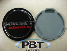 BORBET Coprimozzo Copricerchi Centro Cap 55mm Nero Rosso Originale