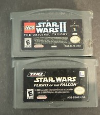 nintendo gameboy advance Lego Star Wars II & Flight Of The Falcon Games Untested