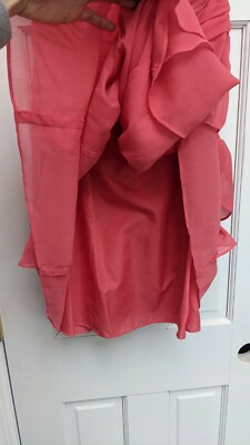 Bridesmaid - David's bridal strapless coral pink dress size 4 | eBay