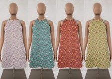 Spring Flowers Bib Apron 4 Colors Available 