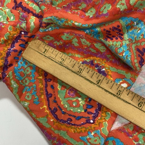 LAUREN Ralph Lauren Women’s Sz 8 Orange Colorful Paisley Print Chino Shorts - Picture 8 of 9