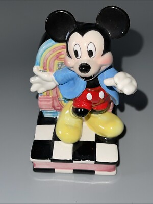Schmid Disney Figurine Mickey Mouse Sock Hop Juke Box Diner