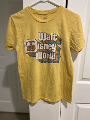 Walt Disney World Retro Vintage YellowShirt Parks Logo Mickey S