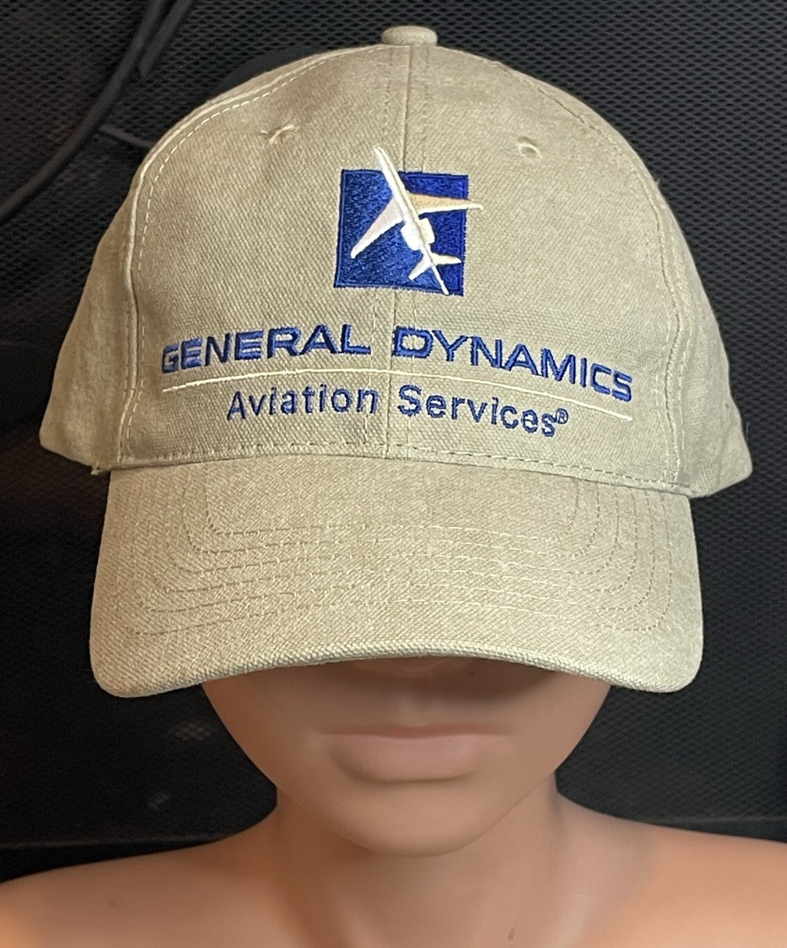 NICE General Dynamics Aviation Services Beige Adj… - image 2