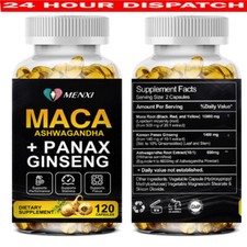 Maca Root Capsules 10000mg - Peruvian Maca Extract for Men  Women 120 Capsules