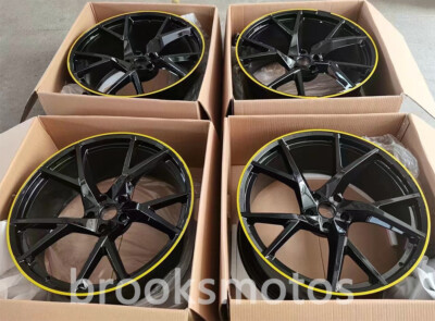 23'' M STYLE GLOSS YELLOW LINE FORGED WHEELS RIMS FIT LAMBORGHINI URUS 23X10/11.5
