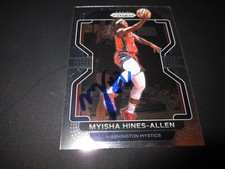 MYISHA HINES-ALLEN SIGNED AUTOGRAPHED 2022 PANINI PRIZM WNBA CARD #12 MYSTICS