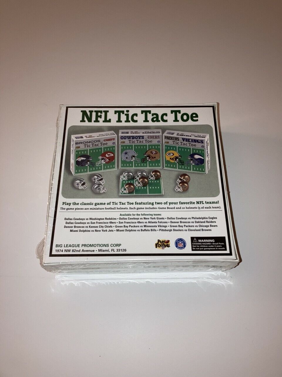 Vintage Packers vs Vikings Play Football Tic Tac Toe Game w Mini