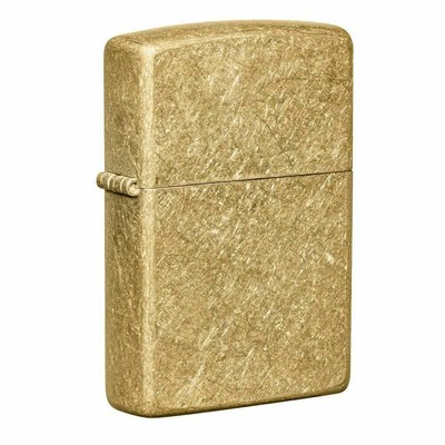 Zippo 49477 Windproof Classic Tumbled Brass Lighter for sale