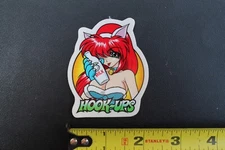 Hook-Ups Skateboards Red Cat Milk Sexy Anime Girl OG HU5 Skateboarding STICKER
