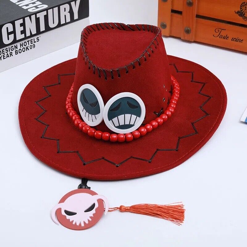 One Piece Anime Portgas D. Ace Cosplay Cowboy Hat Men'S Women'S  Beach Hat | Ebay