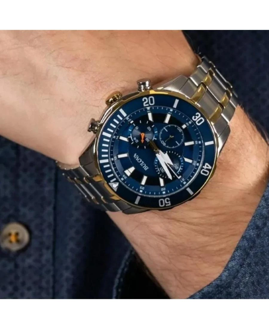 Bulova 98A246 Men Quartz Watch Blue Dial