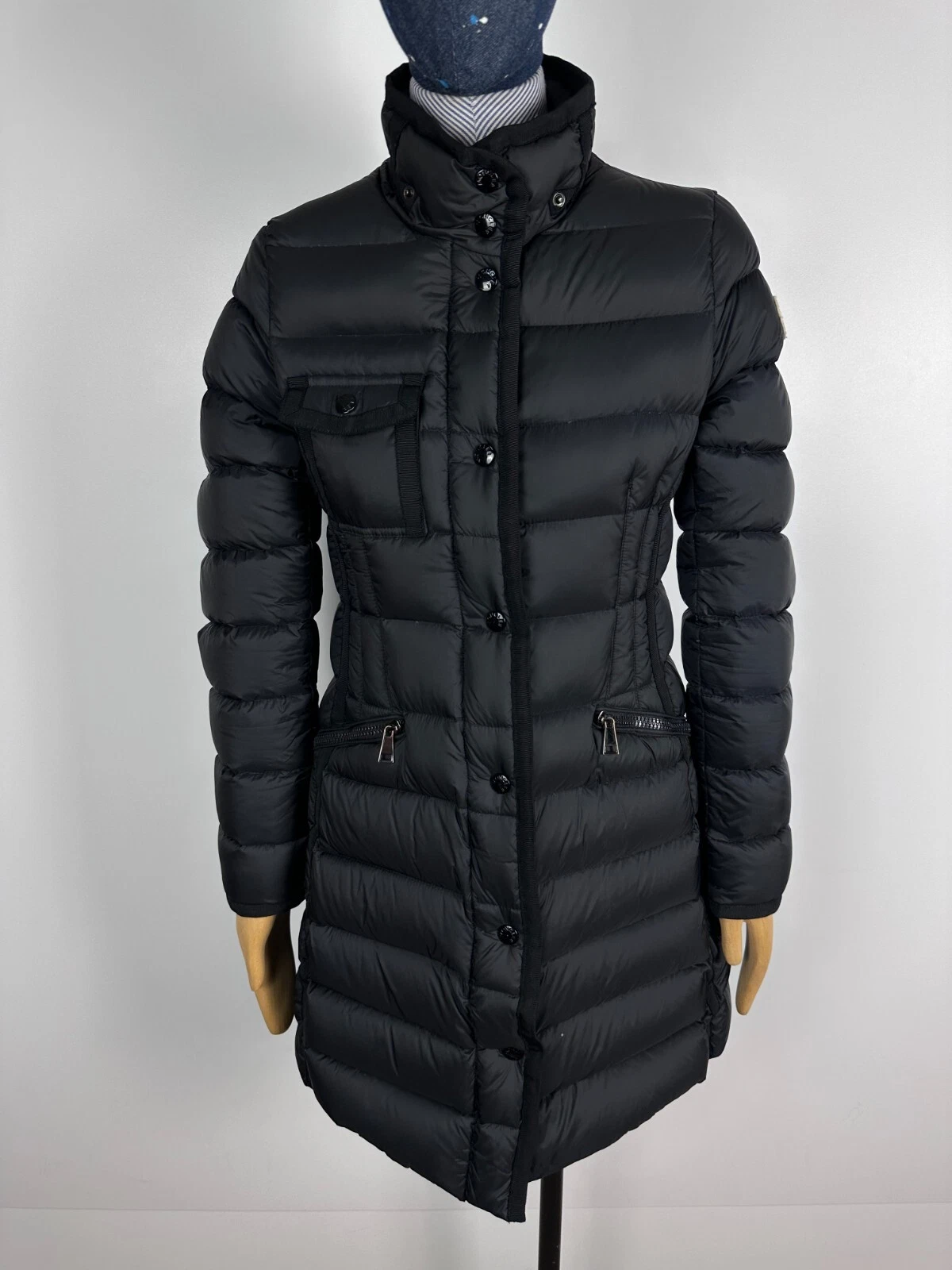 Piumino donna Moncler Hermifur giubbotto poliammide nero taglia 0