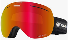 NEW Dragon X1 Snow Goggles-Icon Black-Lumalens Red Ion Lens