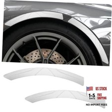 2PCS Car Wheel Tire Eyebrow Strip, Wheel Arch Lip Trim Sticker, White