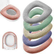 Legigo 5 Pack Thicker Bathroom Toilet Seat Cover Pads- Soft Knit Bright Color
