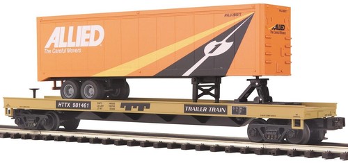 Tren plano AlliedTrailer escala O MTH 20-98154 con remolque nuevo en caja | Zustand: New