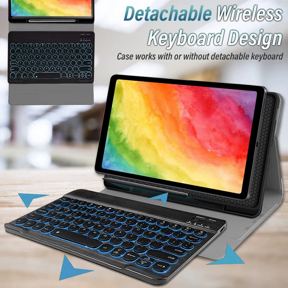 Backlit Keyboard Case for Samsung Galaxy Tab S6 Lite 10.4 Inch 2022/2020(SM-P... - Image 3 of 4