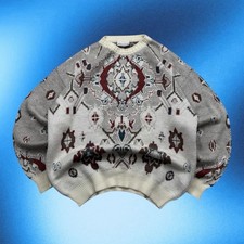 Vintage Tribal Pullover Y2k Full embroidered