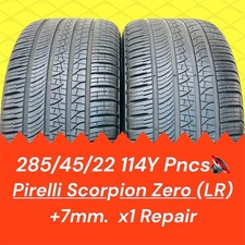 285/45/22 114Y Pirelli Scorpion Zero AllSeason LR Pncs Tyres Pair(+7mm)X1 Repair