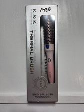 K K Thermal 1.5" Styling Brush Ceramic Tourmaline Ionic Curling Iron/Brush-NEW