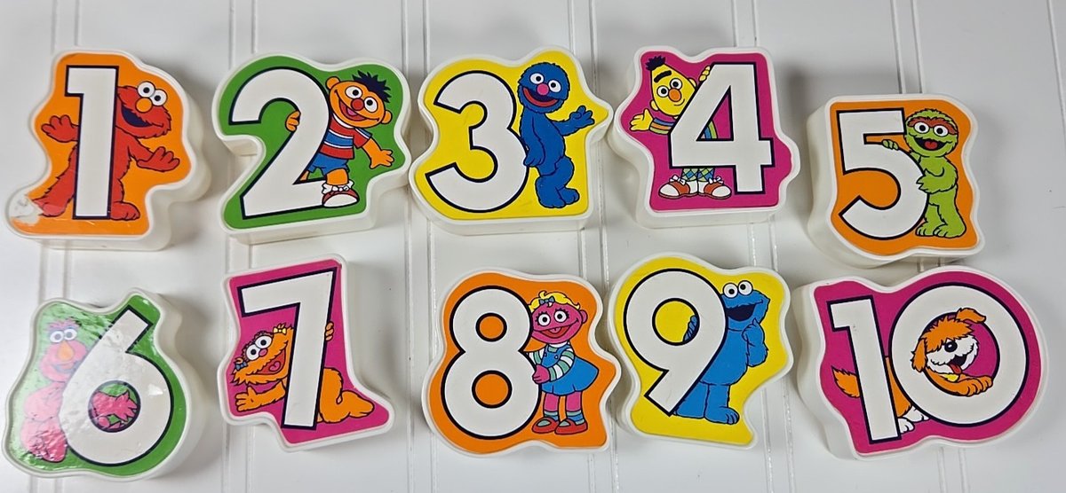 Tyco 1995 Sesame Street Talking Number Puzzle Big Bird Elmo Tested